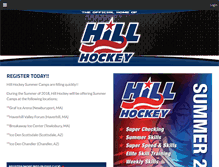 Tablet Screenshot of hillhockeyclinic.com